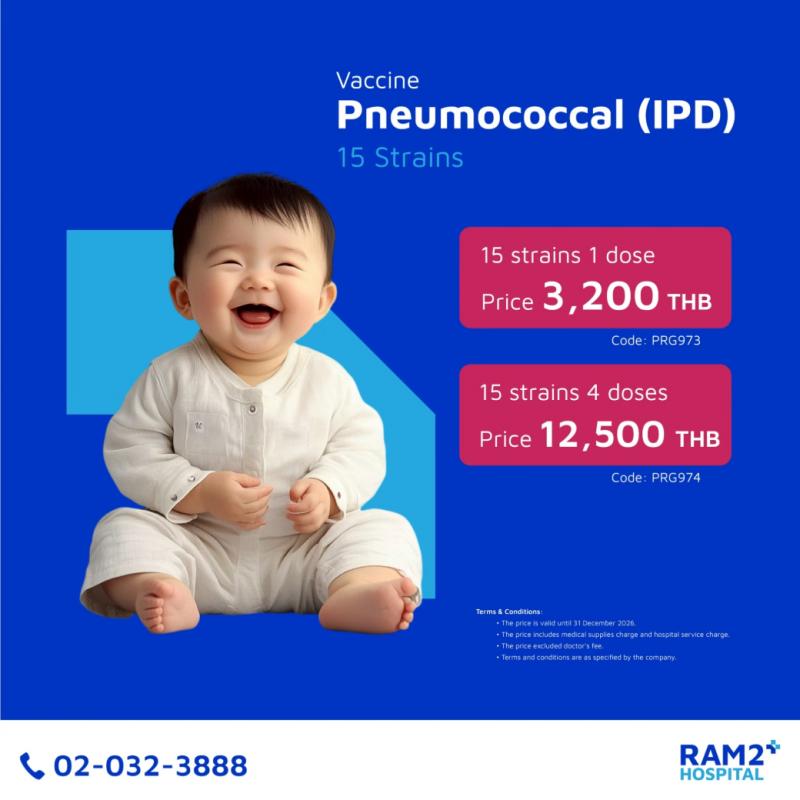 Pneumococcal Vaccine (IPD) 15 strains (4 doses)